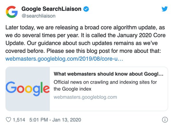 google-core-update-january-2020