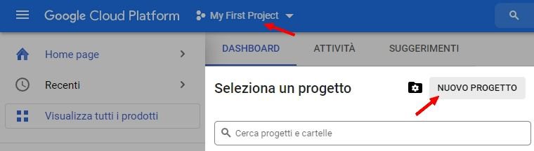 Google-cloud-platform-nuovo-progetto