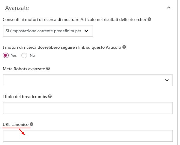 Yoast-impostare-pagina-canonica